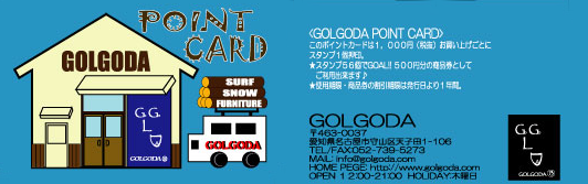 GOLGODA POINT CARD GOLGODA POINT CARD